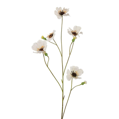 Roberts collection fleur artificielle coquelicots blanc 90cm
