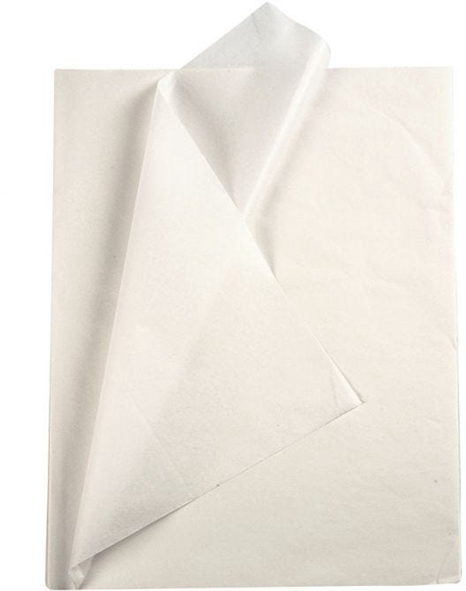 Papier de soie Creativ company, feuille 50x70 cm, 17 gr, blanc, 25 feuilles 1 boîte