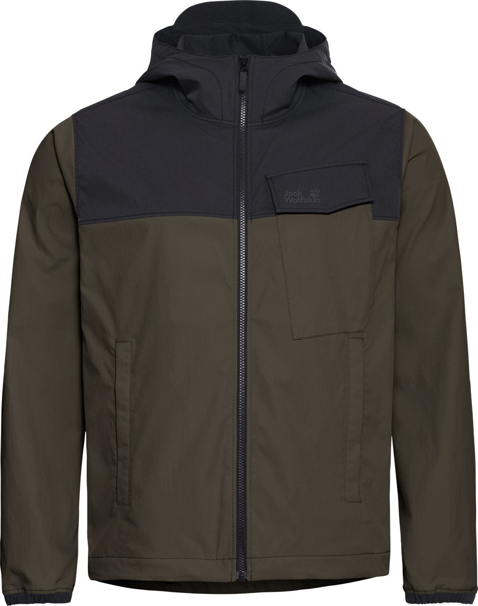 Jack wolfskin mahani jkt m veste d'extérieur pour hommes-obsidienne mousse