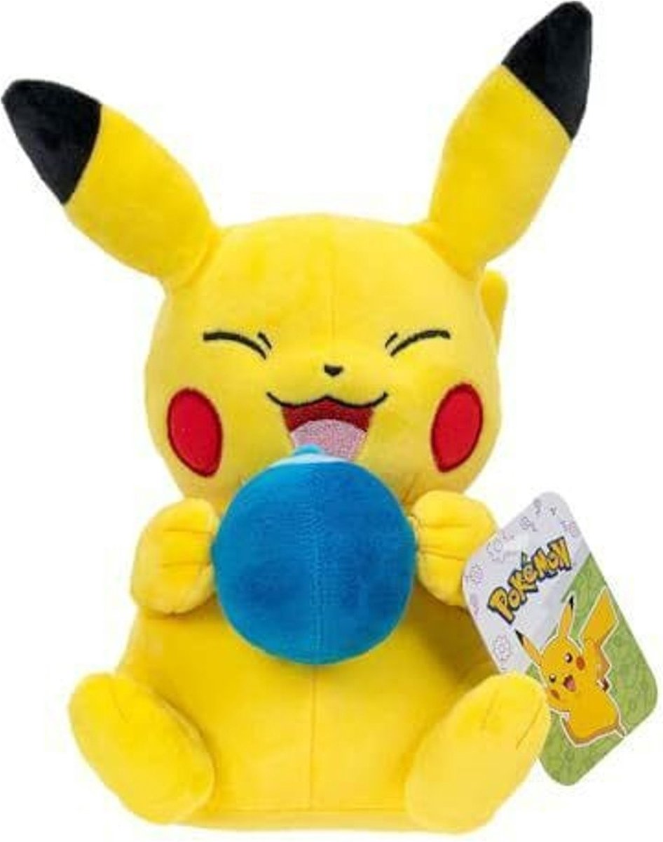 Jazwares peluche pokémon pikachu avec accy baie orange 20 cm