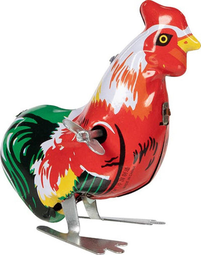 Jouet en tôle Goki : coq h8,2cm, à remonter, réservé aux collectionneurs, pas un jouet !