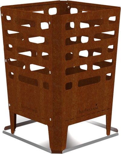 Barbecook jill - brasero - acier corten - 38x38x55cm