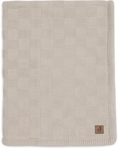 Jollein couverture bébé berceau - 100x150cm - tricot box - velours sable chaud