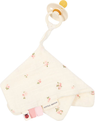 Tissu de sucette Little Dutch - blanc - jardin de fées - fleur de fée