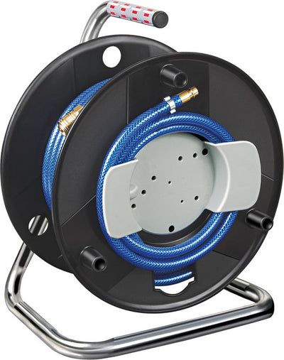 Enrouleur de tuyau d'air comprimé Brennerstuhl tuyau standard 20m Ø 6 raccord 12mm DIN