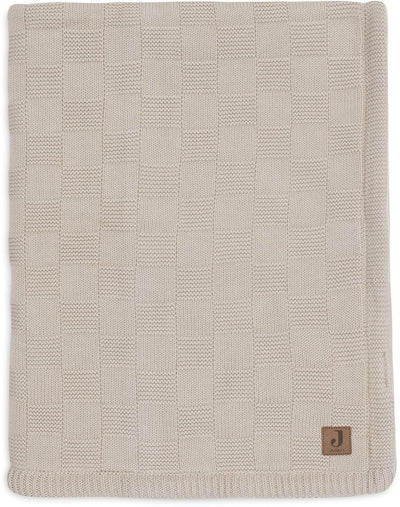 Jollein couverture bébé berceau - 75x100cm - tricot box - velours sable chaud