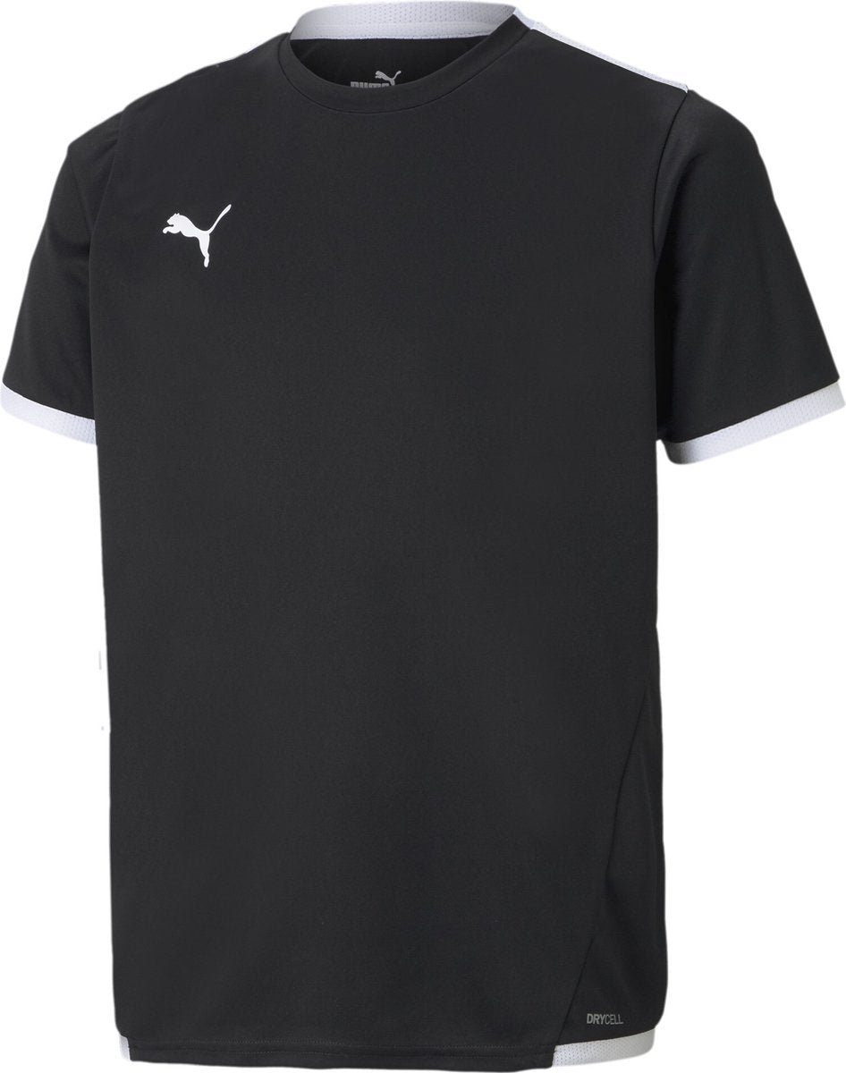Maillot de sport unisexe Puma teamliga jersey jr - noir-blanc