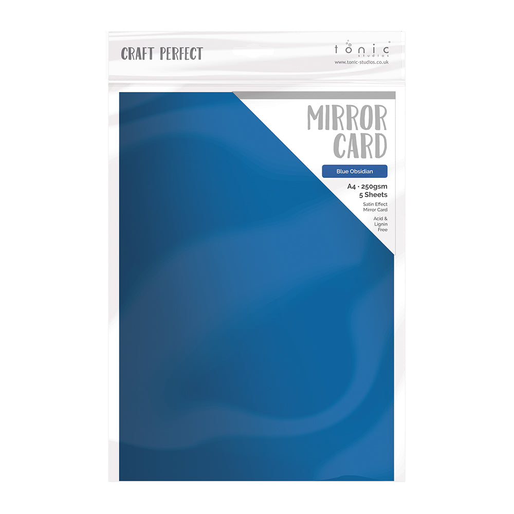 Tonic studios • carte a4 x5 miroir bleu obsidienne