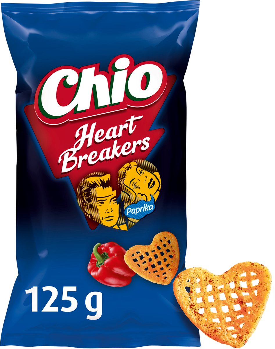 Paprika Chio Heartbreakers - chips - 10x125 grammes
