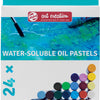 TALENS PASTELS D'HUILE SOLUBLE D'EAU-EAU, 24SE.