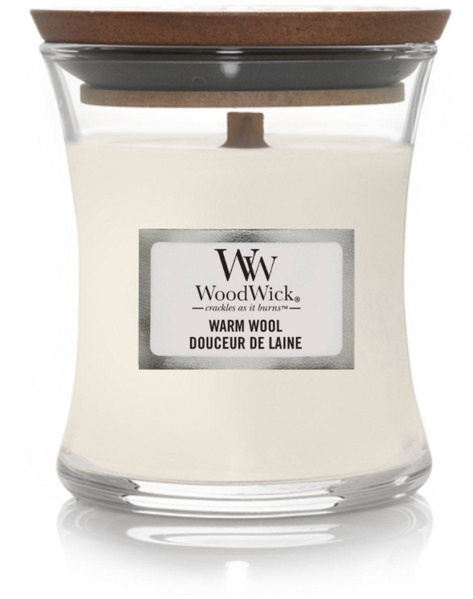 Bougie parfumée Woodwick mini laine chaude 85 gr