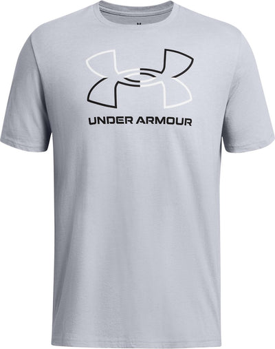 Chemise de sport pour hommes Under Armour UA GL Foundation Update SS-Gry - Mod Grey Medium Heather - Blanc - Noir