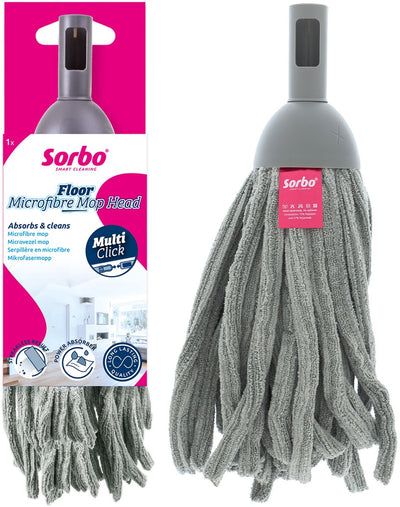 Tête de vadrouille en microfibre Sorbo – vadrouille en microfibre – ligne multi-clics – pour des sols propres sans traces