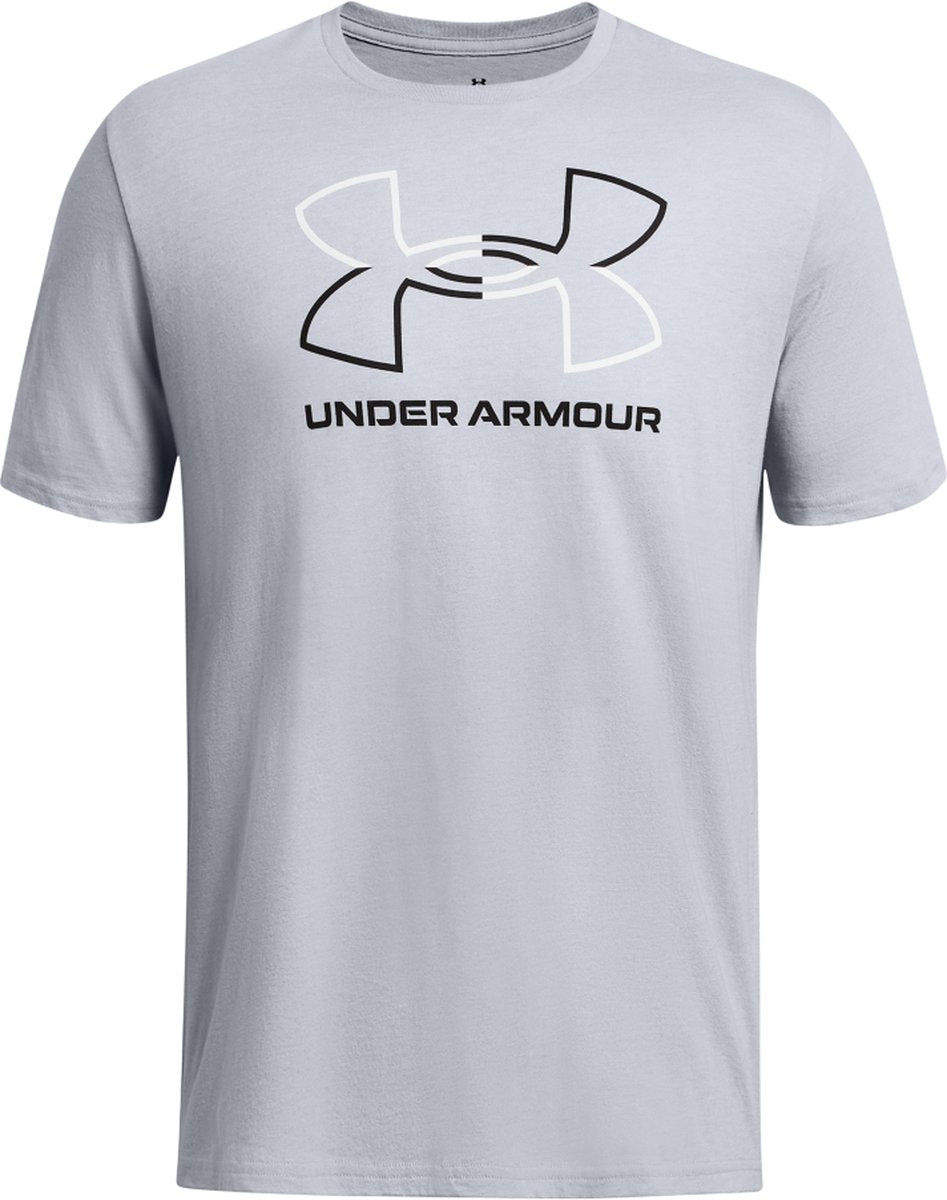 Chemise de sport pour hommes Under Armour UA GL Foundation Update SS-Gry - Mod Grey Medium Heather - Blanc - Noir