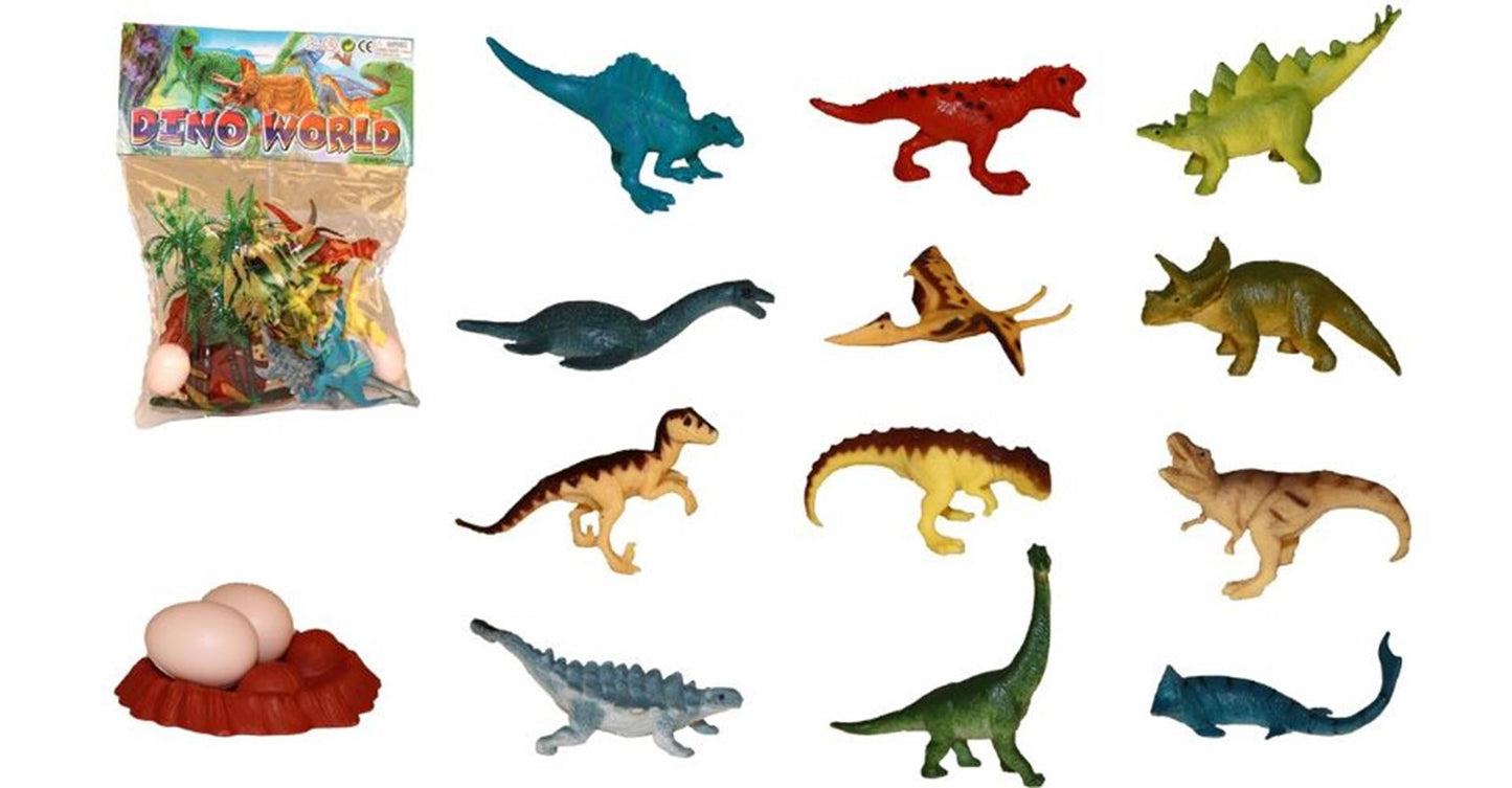 Dinos avec accessoires en sachet 17 pièces