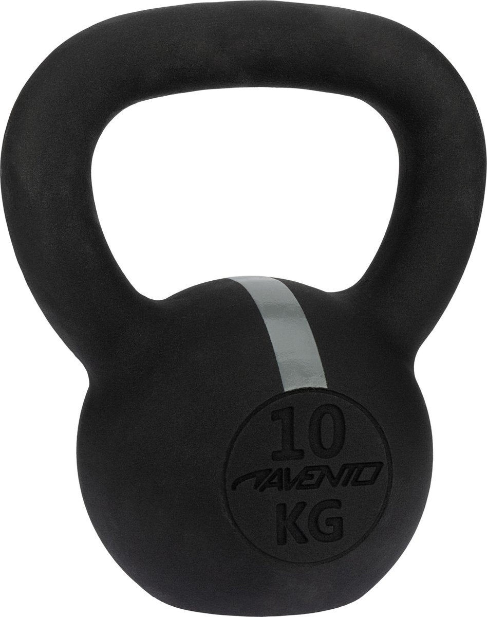 Kettlebell Avento - 10 kg - fonte - gris noir