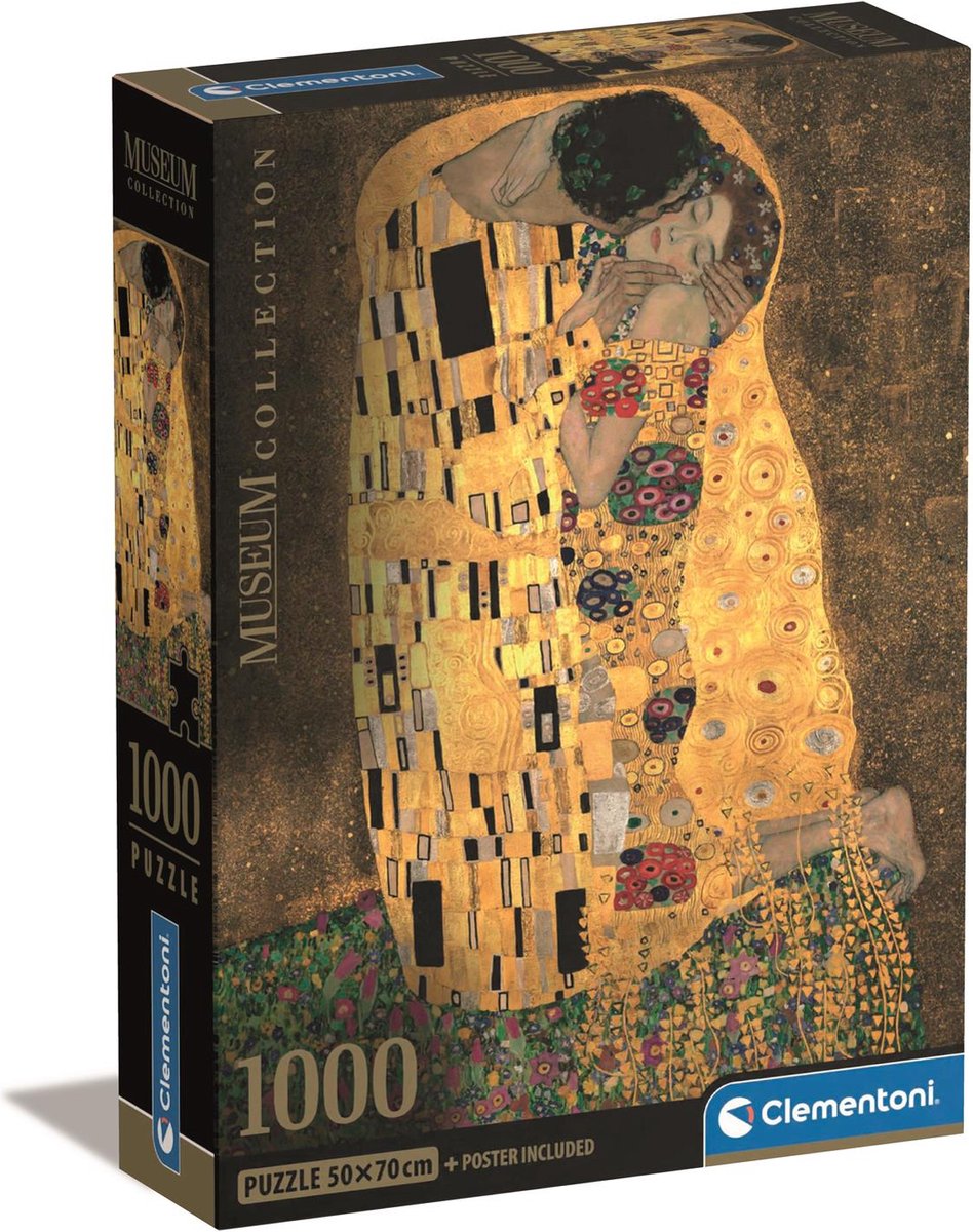 Clementoni - puzzle - 1000 pièces - il bacio (musée) - puzzle pour adultes