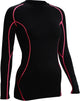 Chemise de compression Avento - manches longues - femme - noir rose - taille 38