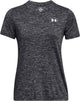 Under armour tech ssc - t-shirt de sport femme twist - noir - blanc