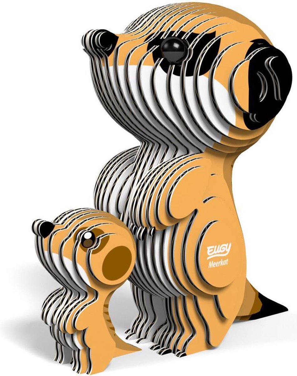 Puzzle 3D Eugy - suricate - animaux sauvages - durable - collectionnez-les tous - 6 ans