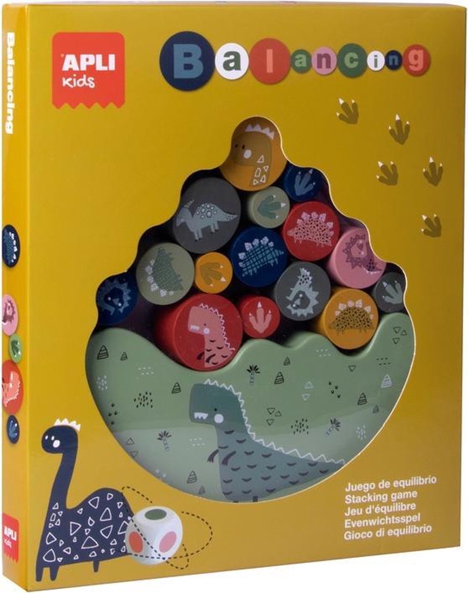 Apli kids wooden balancing game dinosaur
