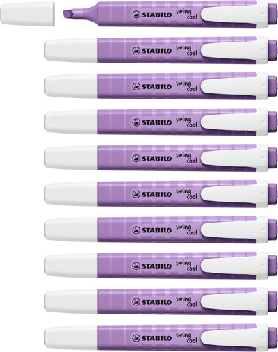 Stabilo swing cool - surligneur - naturecolors wildflower - gris violet - boîte de 10 pièces