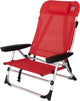 Eurotrail marbella - chaise de plage avec position inclinable - rouge