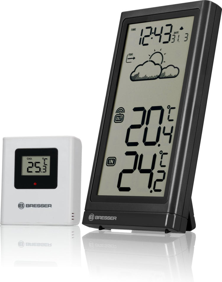 Station météo Bresser - Station météo meteotemp - pour l'intérieur, l'extérieur - incl. tendance météo