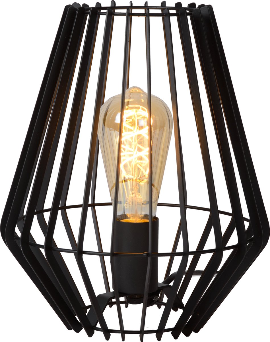 Lucide reda - lampe de table - 1xe27 - noir