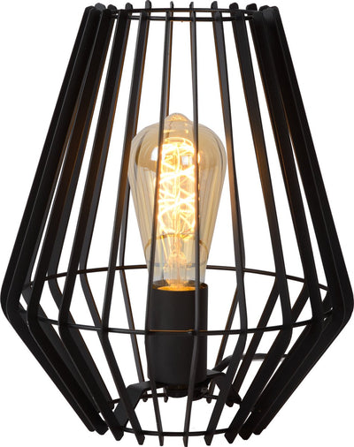 Lucide reda - lampe de table - 1xe27 - noir