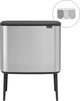 Poubelle Brabantia bo touch bin - 3 x 11 litres - tri des déchets - acier mat résistant aux empreintes digitales