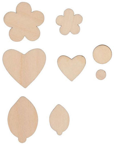 Fleurs artisanales en bois Goki, 75dlg.