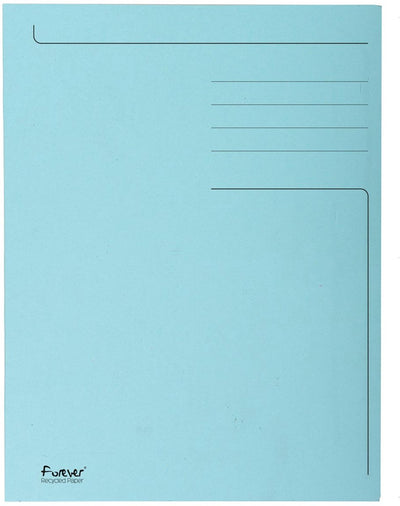 Exacompta 50x chemise imprimée Forever® à 3 rabats - 280 g/m² - 24,5x35 cm pour folio - bleu clair - 449006e