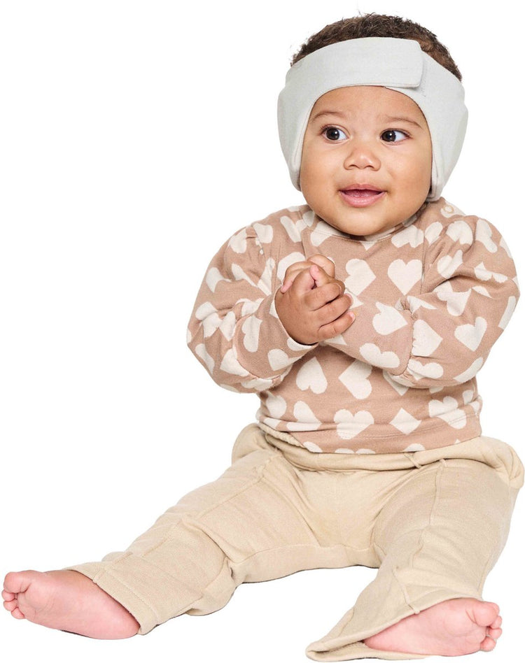Dooky® protection auditive dooky baby - bandeau souple réglable - 6-12 mois - gris - coton oeko-tex - léger confortable
