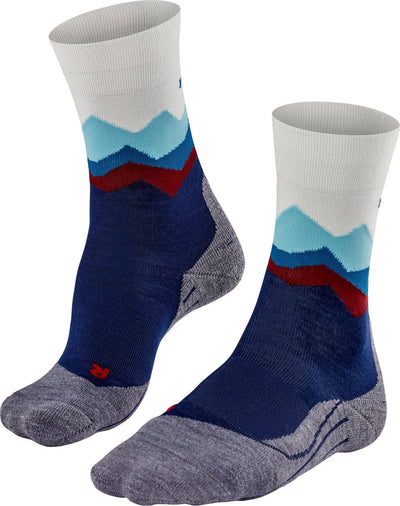 Falke tk2 chaussettes de marche en laine épaisse anti-ampoules en matériau fonctionnel femme bleu - taille 41-42