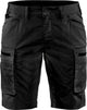 Blåkläder blaklader short de service pour femme avec stretch 7149-1845 - noir - c40
