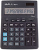 Maul calculatrice de bureau mxl 16 écran LCD 1 ligne, 16 chiffres batterie solaire 20,5 x 15,5 x 3,5 cm noir
