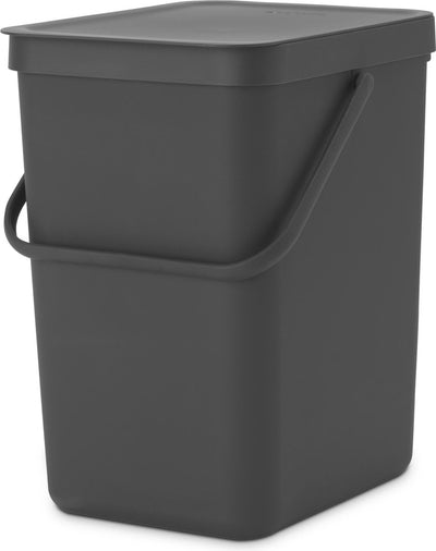 Poubelle Brabantia sort go - 25 litres - gris foncé