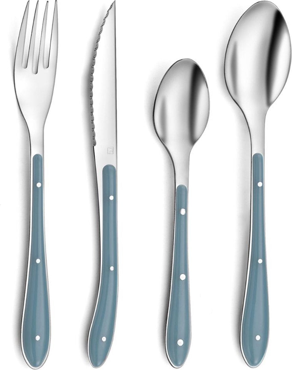 Amefa couverts bistro métal bleu (24 pcs)