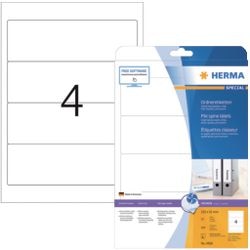 Étiquettes pour classeurs herma 4826 blanc 192 x 61 mm 100 pièces