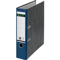 Ordner leitz 1080 papier cartonné largeur 8 cm trou de préhension bleu étiquette au dos