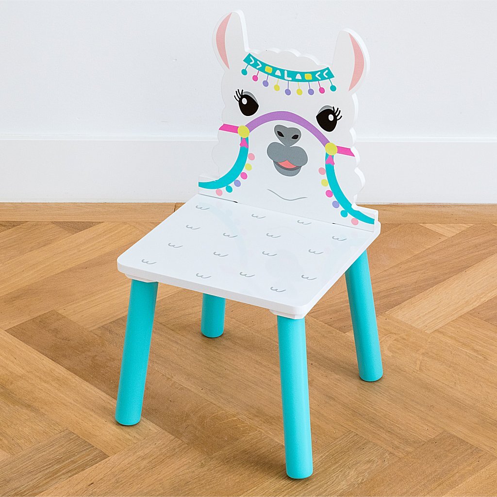 Table en bois lama lama avec 2 chaises
