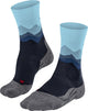 Falke tk2 chaussettes de marche en laine épaisse anti-ampoules en matériau fonctionnel femme bleu - taille 35-36