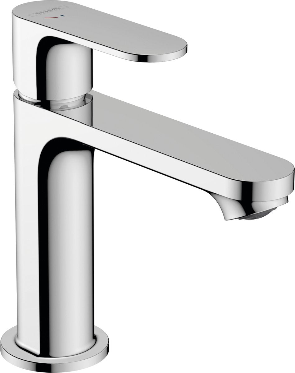Hansgrohe rebris s - mitigeur de lavabo - commande à levier unique - démarrage à froid à économie d'énergie - avec vidage - taille 110 mm - chrome