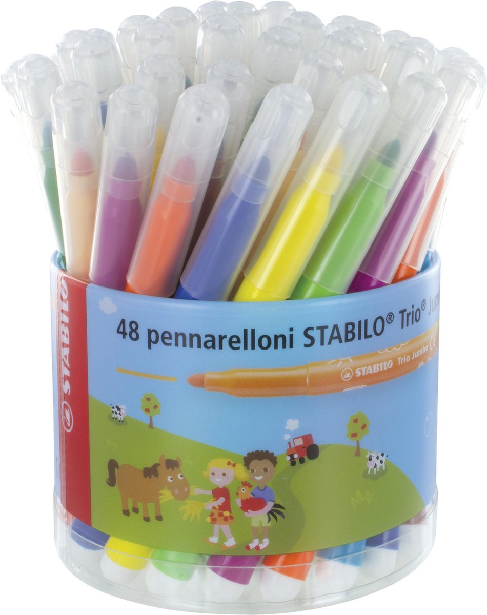 Stabilo trio jumbo pack scolaire de feutres - 48 pcs.