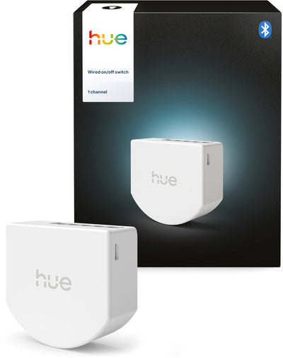 Interrupteur mural filaire Philips Hue pour lampes non intelligentes - contient 1 module, pour 1 canal - sans piles - fil neutre requis - rend les lampes non intelligentes intelligentes - éclairage intelligent