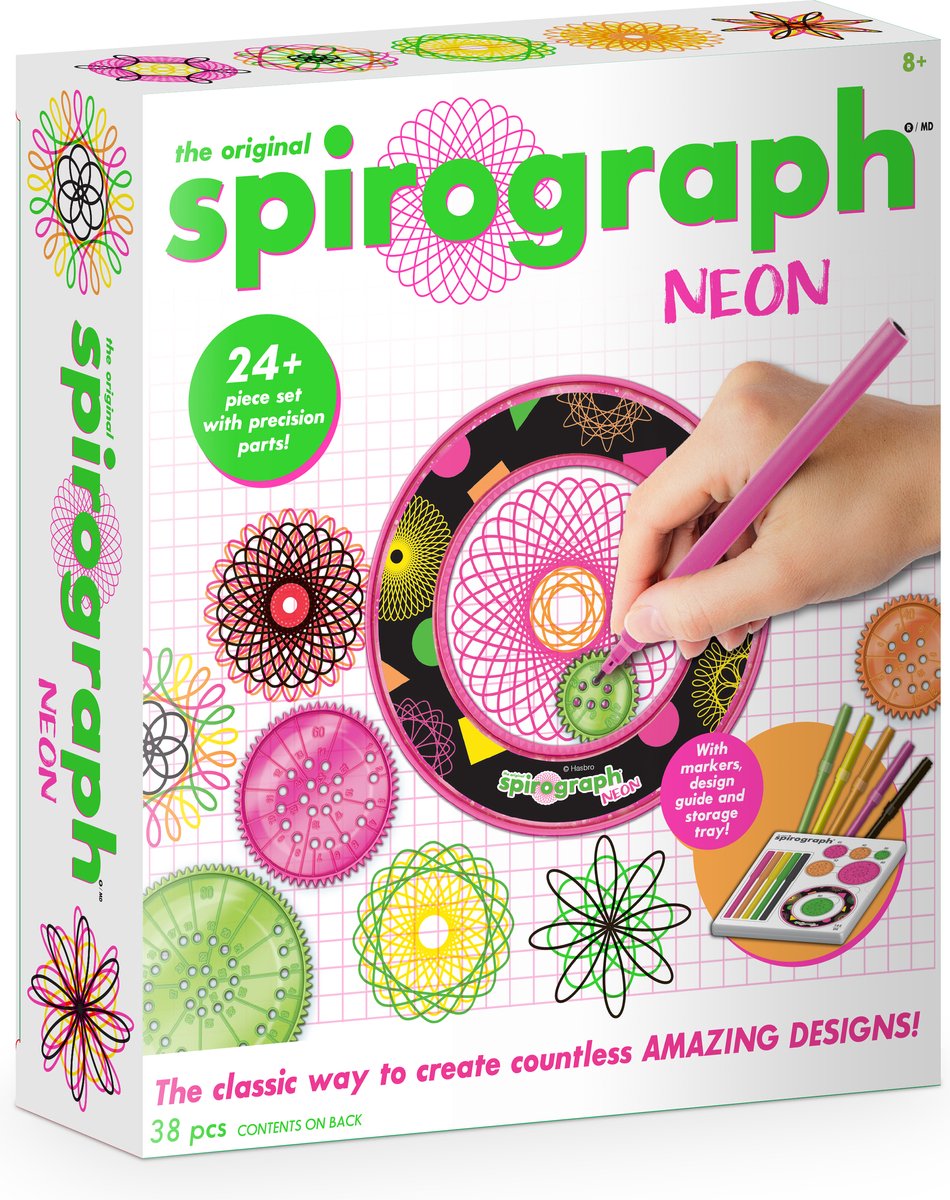 Ensemble de couleurs de néon boti spirographe