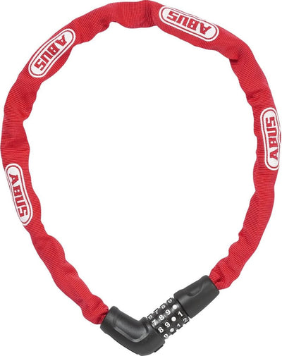 ABUS 5805C 75 Verrouillage de la chaîne rouge - 4 mm d'épaisseur - 75 cm de longueur