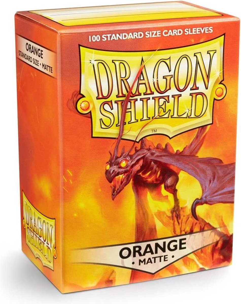 Dragonshield dragon shield - protèges-cartes taille standard orange mat 100x