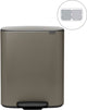 Poubelle Brabantia bo - 2 x 30 litres - tri sélectif - platine